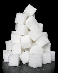 Heap lump sugar isolated