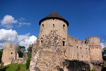 Fototapeta na wymiar Ruins of the ancient castle