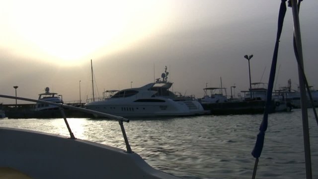 Sailing At Sunset In Jeddah Marina