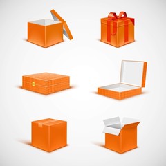box isolated vector icon set