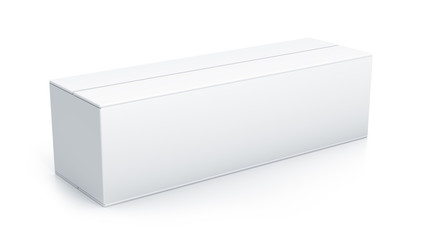 Naklejka premium White long box.