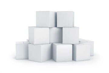 White cube boxes.
