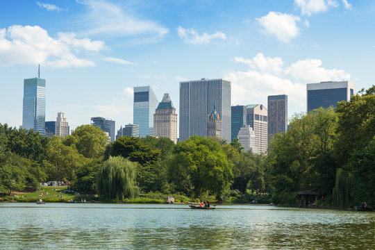 Central Park Lake in Manhattan, New York