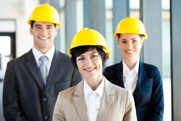 group of construction businessman and businesswoman portrait