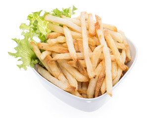 Bowl with Chips isolated on white