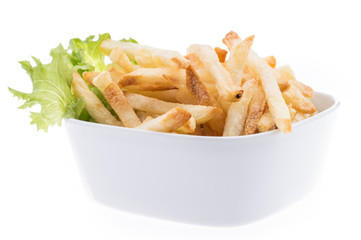 Bowl with Chips isolated on white