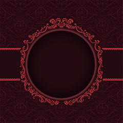 Vector illustration vintage frame seamless pattern background