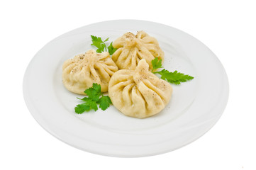 hinkali with meat