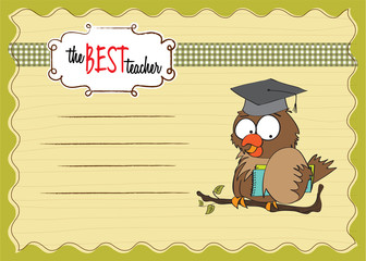 Owl Teacher  in vector format