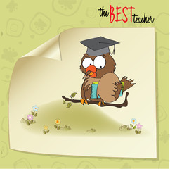 Owl Teacher  in vector format