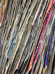 Row of vinyl records