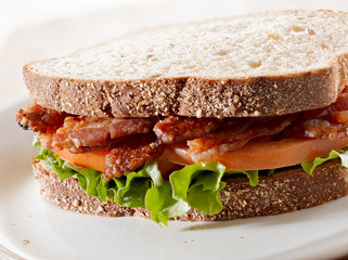 bacon lettuce and tomato sandwich.