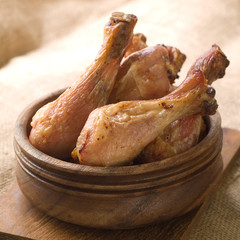 Roasted chicken legs