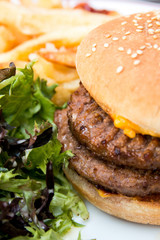 American cheese burger