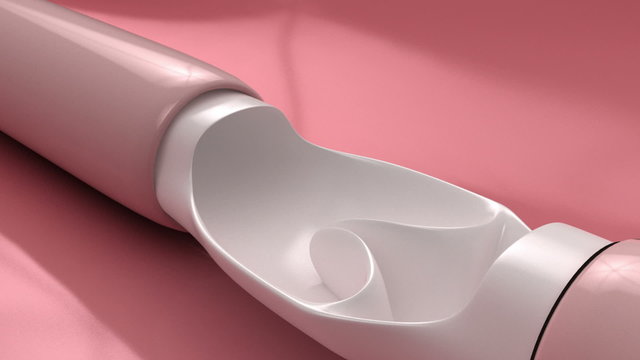Vein valve with blood flow