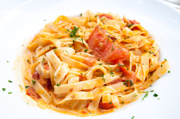 Italian meat sauce pasta