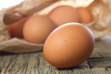 Chicken brown eggs