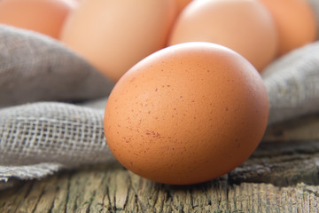 Chicken brown eggs