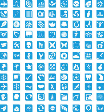 Blau, Webicons, Logos, Zeichen, Symbol, Design Elements