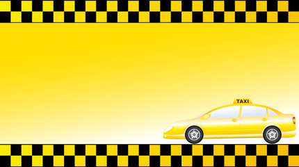business card  with modern taxi