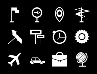Travel vector icon set