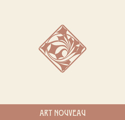 The floral element in art nouveau style