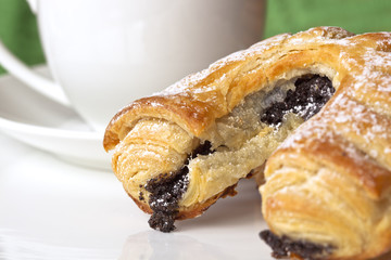 Poppy Seed Pastry and Coffee