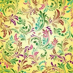 Vintage floral seamless pattern