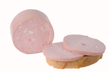 sausage and a slice of bread