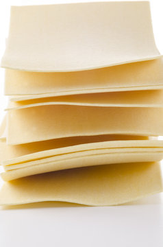 homemade lasange sheets from wheat semolina