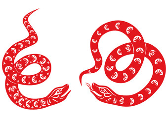 snake year 2013. Chinese zodiac symbol.