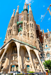 Sagrada Família. View of the Passion façade.