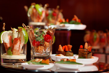 Delicious appetizer close-up