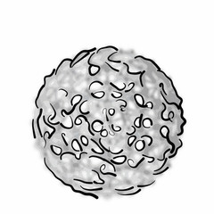 grey ball on a white background illustration