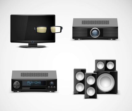 home electronics vector icons