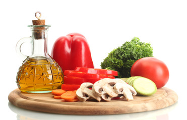 fresh vegetables isolated on white