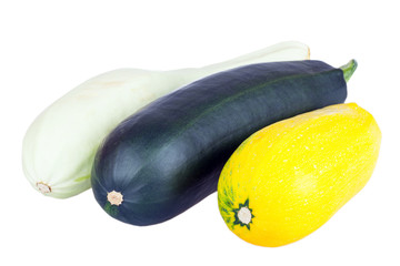 Fresh vegetable marrow isolated on white