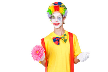Clown mit Blume