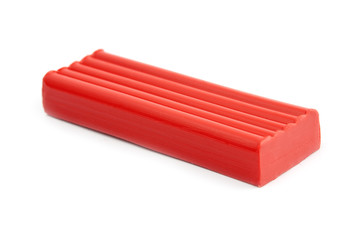 red plasticine isolated