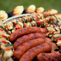 kiełbasa szaszłyk mięso kurczak grill kiełbasa szaszłyki © JoannaTkaczuk