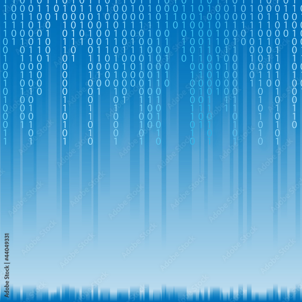 Fototapete abstract binary code background