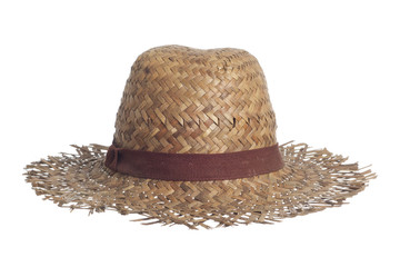 straw hat isolated on a white background
