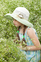 Girl in the white hat