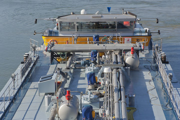 Oil Tanker on canal © amelie