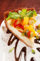 cheesecake with fruits