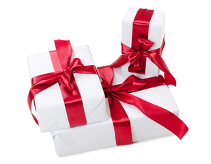 Box with a gift with a red tape