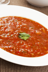 Fresh Homemade Cold Gazpacho Soup