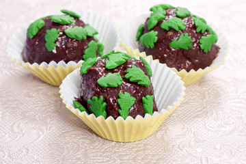 selbstgemachte Schoko Pralinen