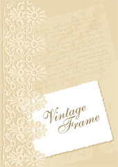 vintage vector background with photo frame