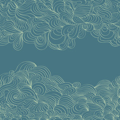 Fototapeta na wymiar Abstract blue floral seamless vector eps 8